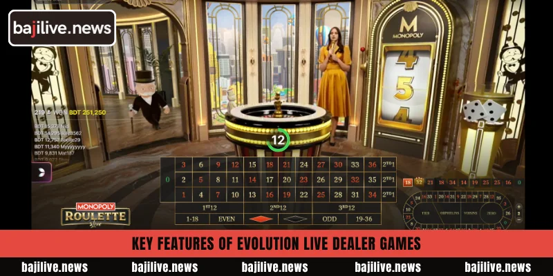 Key features of Evolution Live Dealer games