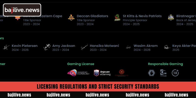 Licensing regulations and strict security standards