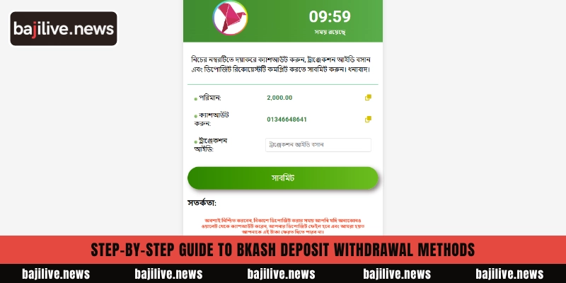 Step-by-step guide to bKash deposit withdrawal methods