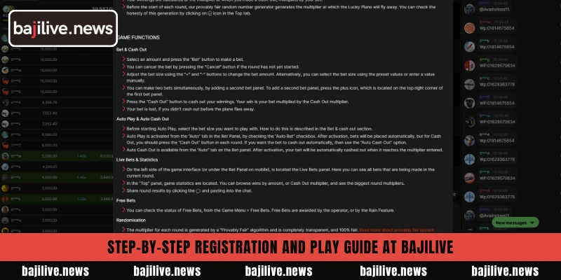 Step-by-step registration and play guide at BajiLive